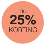 25% korting button